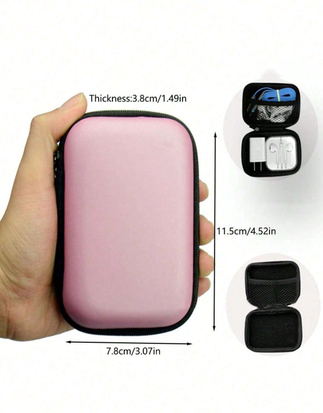 1 pc Portable Zipper Storage Bag for Cables, Chargers & Electronic Accessories