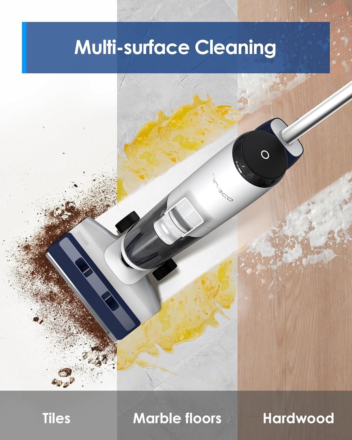 Tineco iFLOOR 5 Breeze Complete Wet Dry Vacuum Cordless Floor Washer, Edge Clean