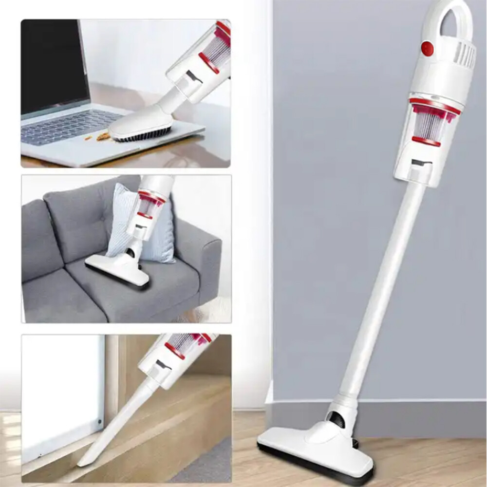 120W Cordless Vacuum Cleaner, 2 in 1 Electric Broom 12Kpa Powerful Suction Vac.