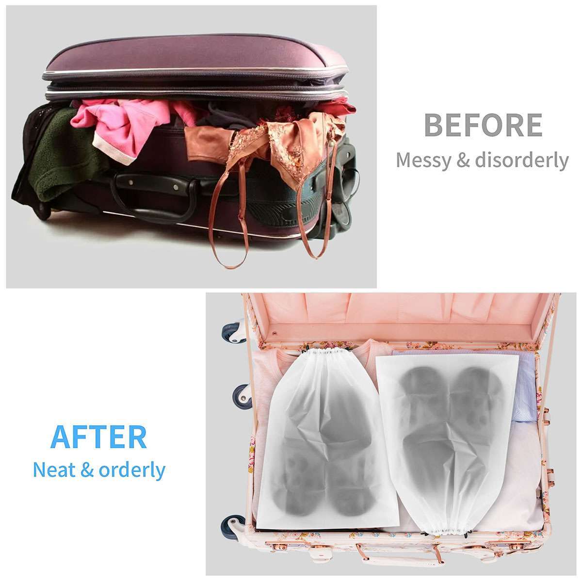 Lot Travel Shoe Bags Zip Pouch Storage Organizer Waterproof Bag Shoes Case Box
