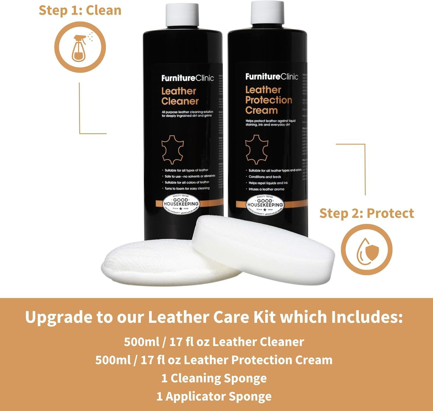 Leather Cleaner | Non-Toxic | Removes Dirt & Grime | All-Purpose Cleaning Sol…