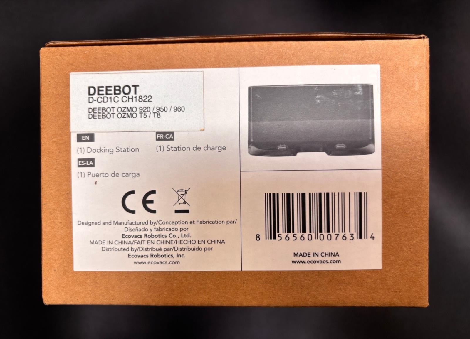 ECOVACS DEEBOT Charging Docking Station- OZMO 920 / 950 / 960 / T5 / T8