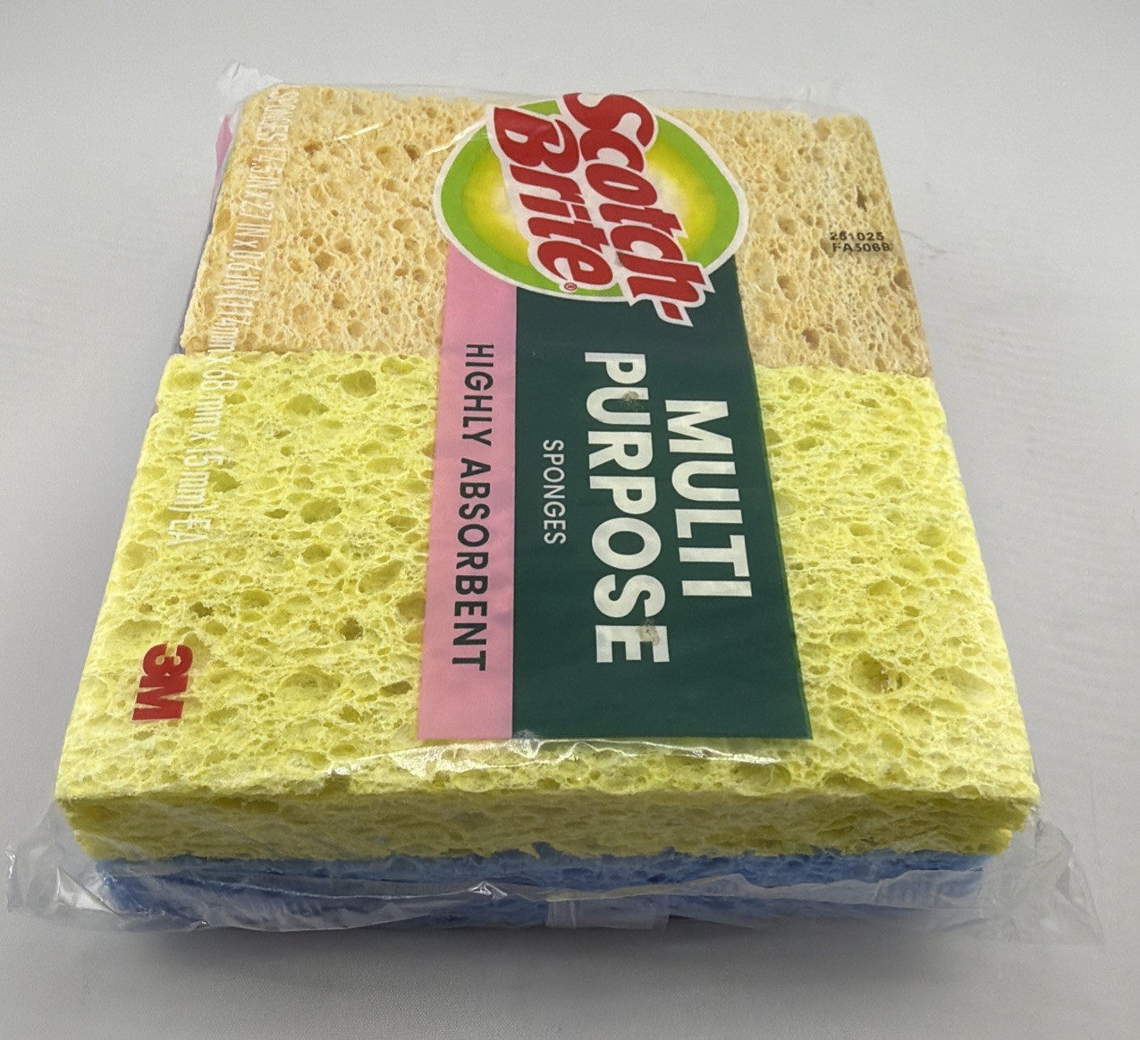 Scotch-Brite Multi-Purpose Sponges 4 Pack Assorted Colors Cleaning Scrubber.
