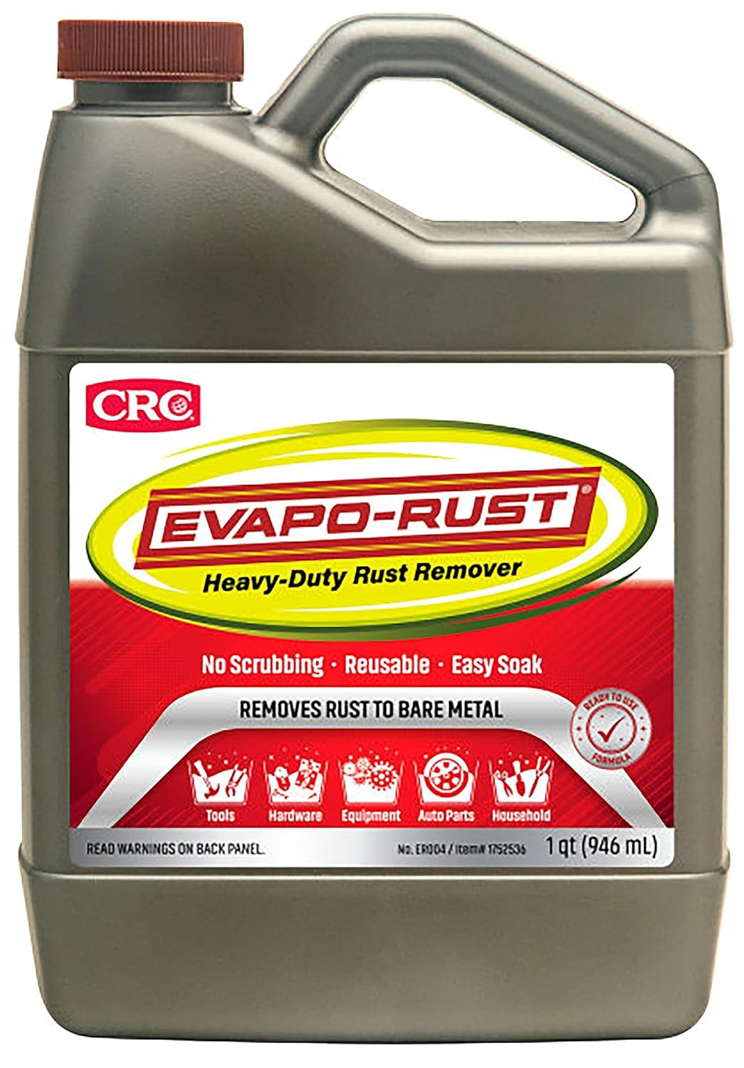 CRC Evapo-Rust, Heavy-Duty Rust Remover, Reusable, Acid-Free, Non-Corrosive, Wat