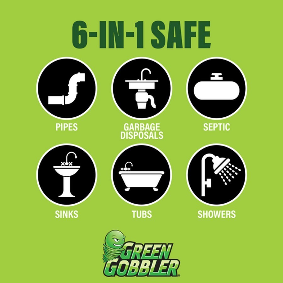 Green Gobbler Industrial Strength Drain Clog Remover & Cleaner Liquid Gel- 64oz