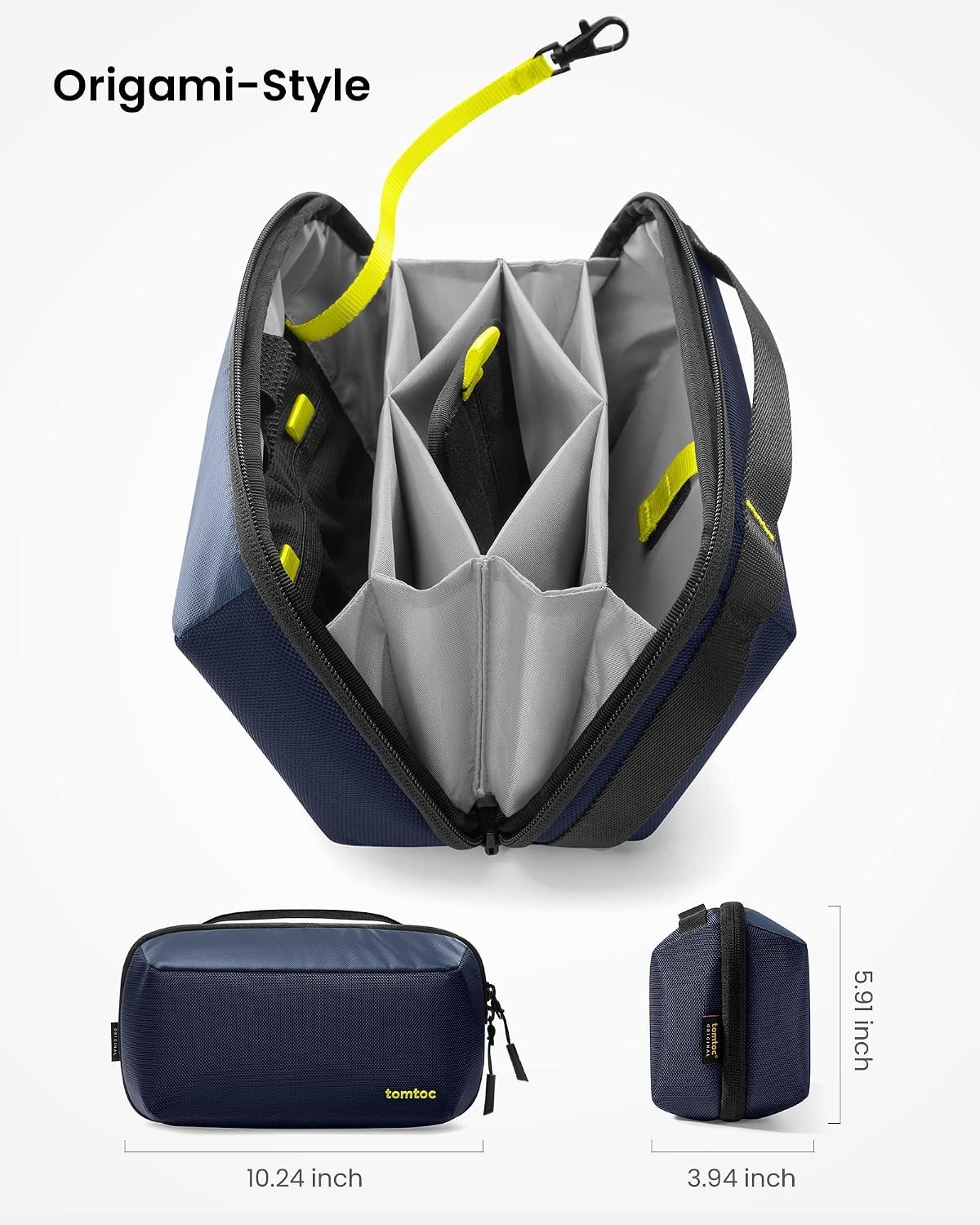 Tech Accessory Storage Bag with Removable Card Slots and Water-Resistant Design
