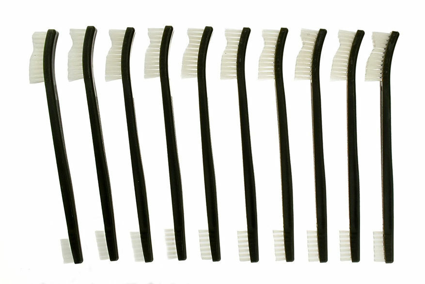 New 10pc 7″ Double Ended Gun Cleaning Brush Nylon Bristles Plastic Handle Set