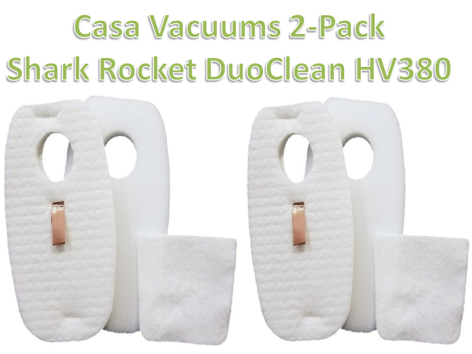 2 Shark Rocket DuoClean HV380 HV381 HV384 Filter Set replaces XFFH380 XPSTFH380