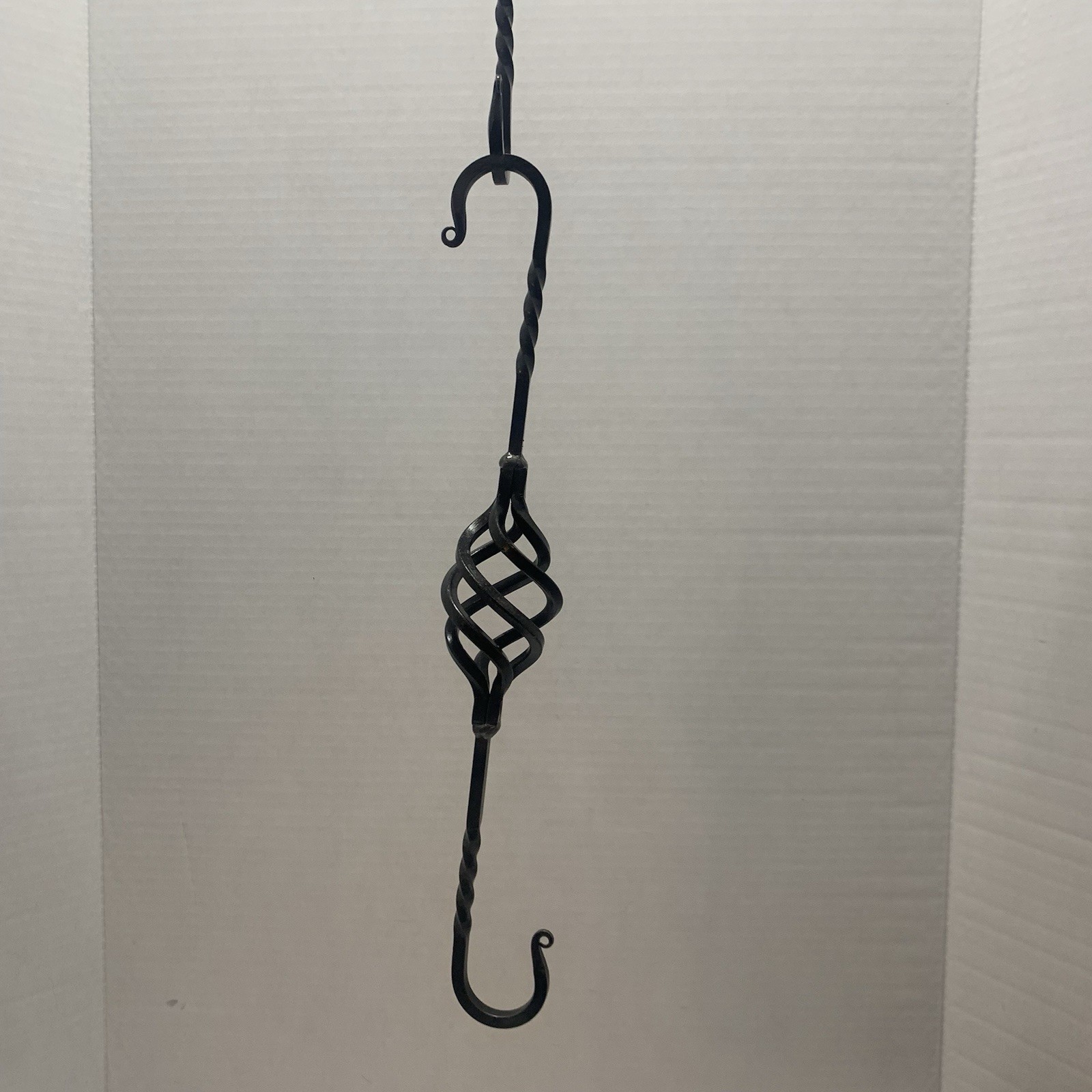 Hand Forged Basket Hook 16 Inch blacksmith twisted s hook