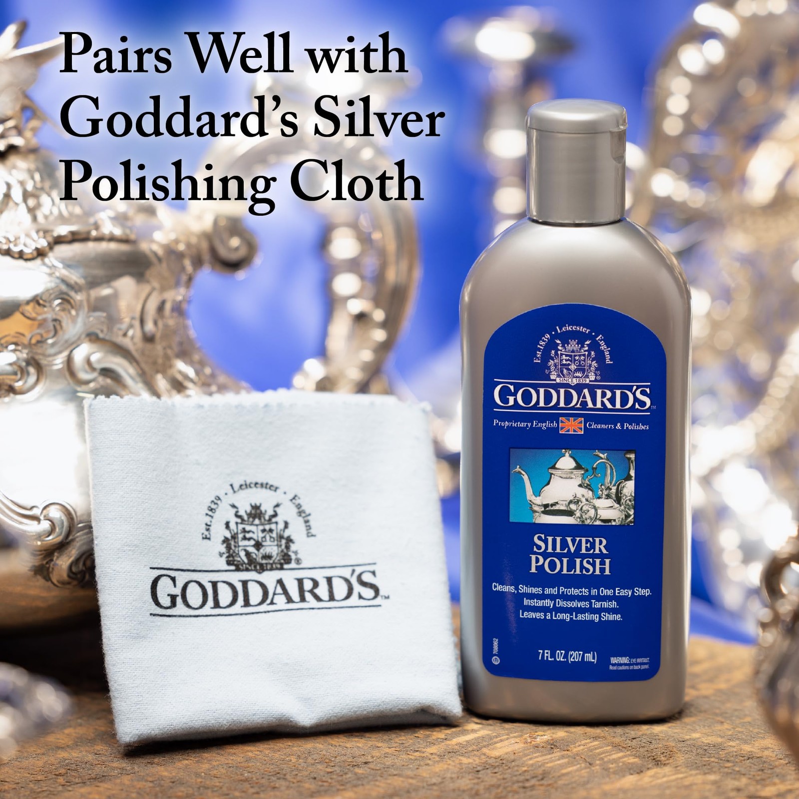 Goddard’s Silver Polish Liquid, Silver Cleaner & Tarnish Remover, 7 oz | Restore