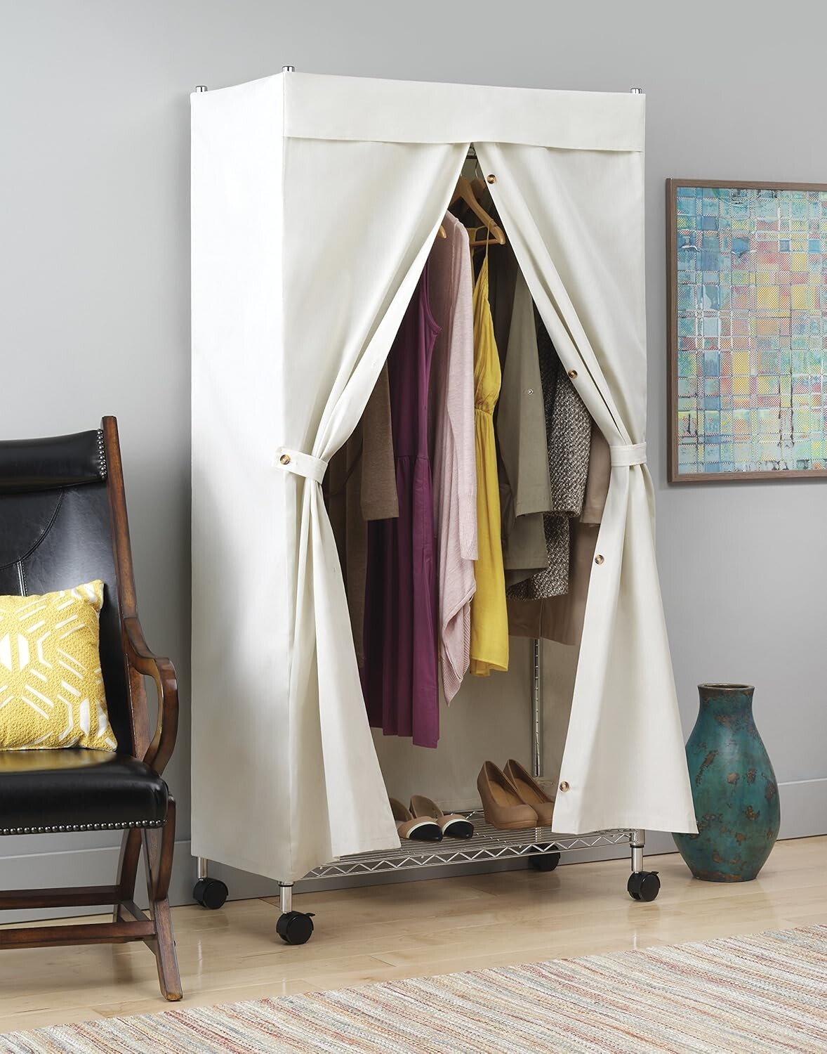 Lightweight Natural Canvas Garment Cover – Ideal for Organized Wardrobe Efforts