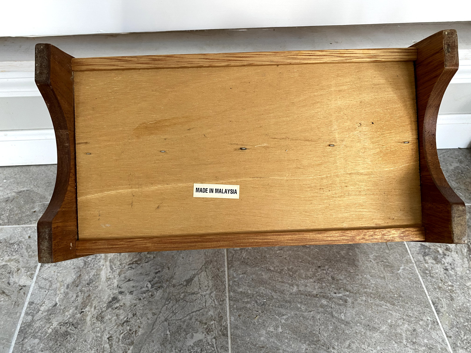Exotic Wood Magazine Rack Made in Malaysia, Beautiful Condition!