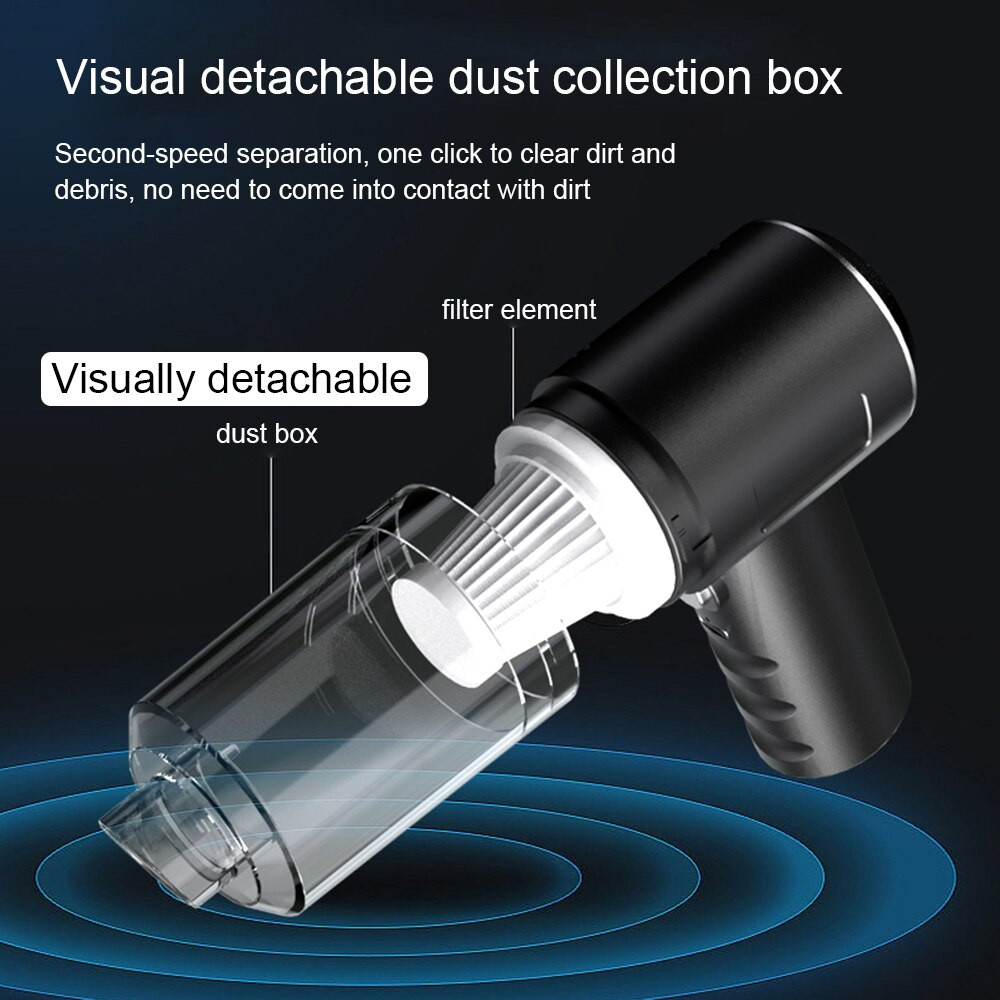 Vacuum Cleaner Blower Suction Washable HEPA Filter Cordless Black 9000PA