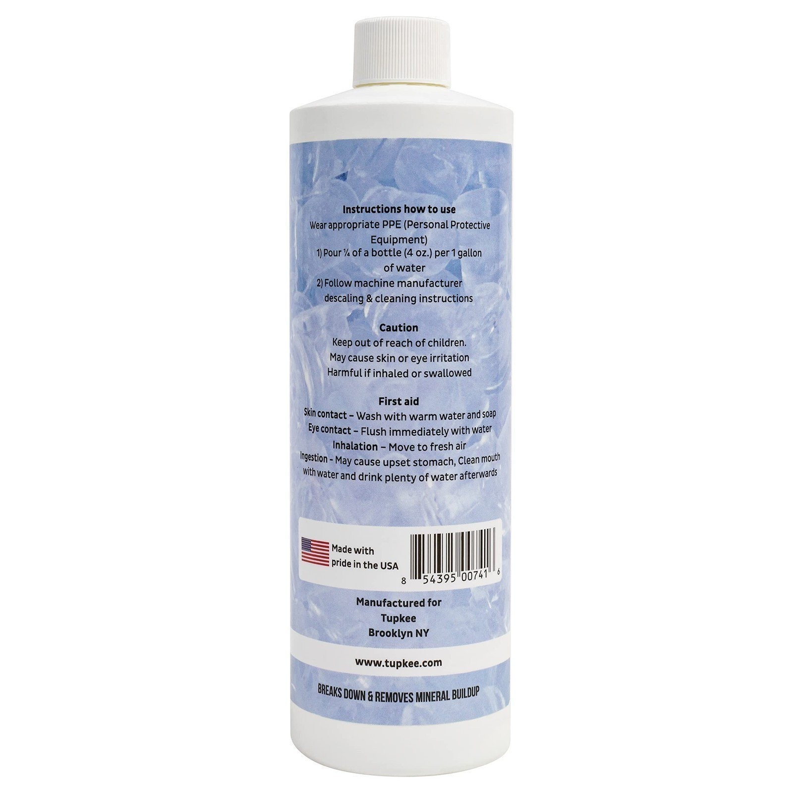 Tupkee Ice Machine Cleaner Nickel Safe, 16oz Ice Maker Cleaner, Universal 4 Pack