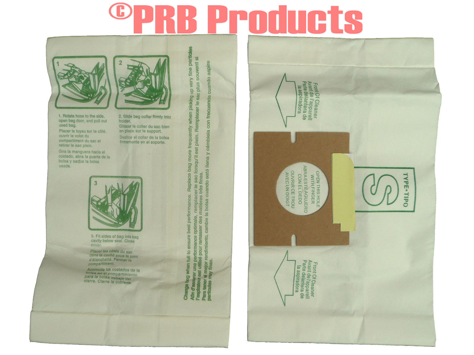 Hoover Type S 4010100S Cannister Allergy Vacuum Cleaner Bags Windtunnel #109