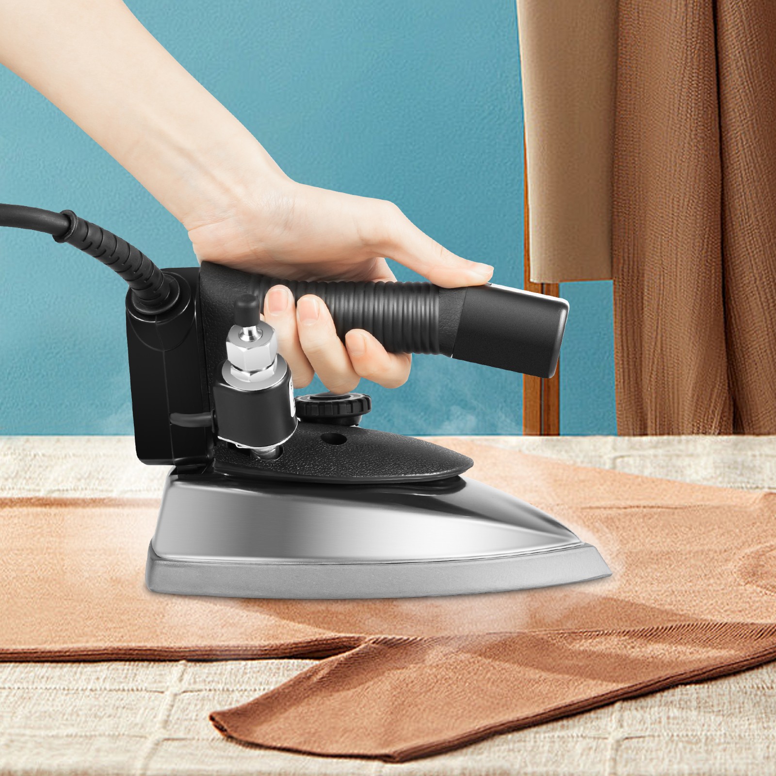 1000W Commercial Steam Iron Industrial Electric Steam Iron 60~220℃ +3L Tank
