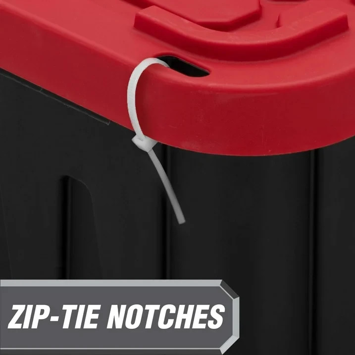(Pack of 4) Hyper Tough 27 Gallon Large Storage Bin with Snap Lid,