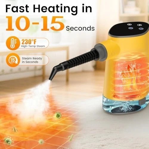 Handheld Steam Cleaner 1200W 450ml Detachable Tank Car Interior Kitchen