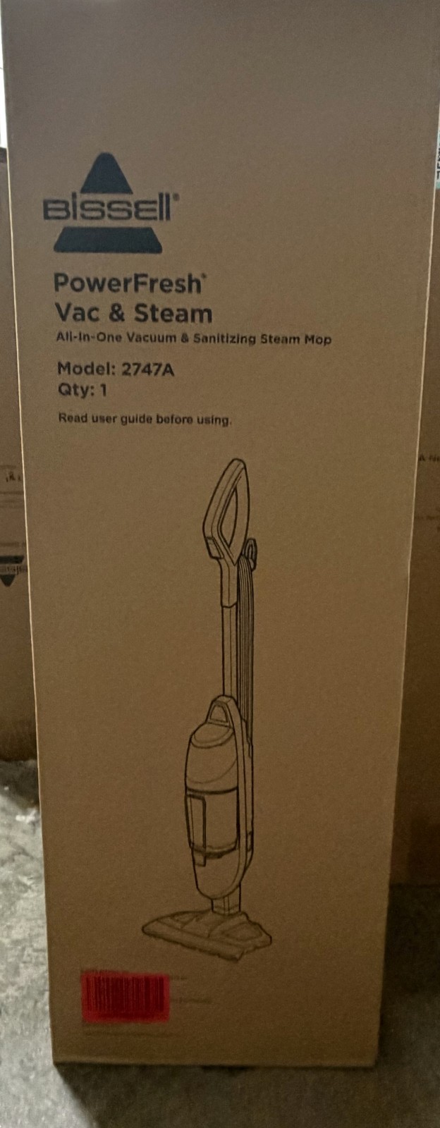 Bissell PowerFresh Vac & Steam All-in-One Vacuum & Steam Mop 2747A Hard Floors