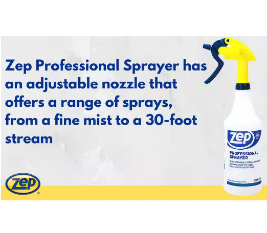 Zep Professional Spray Bottles 32oz (6-Pack) Heavy Duty Adjustable Nozzle NEW