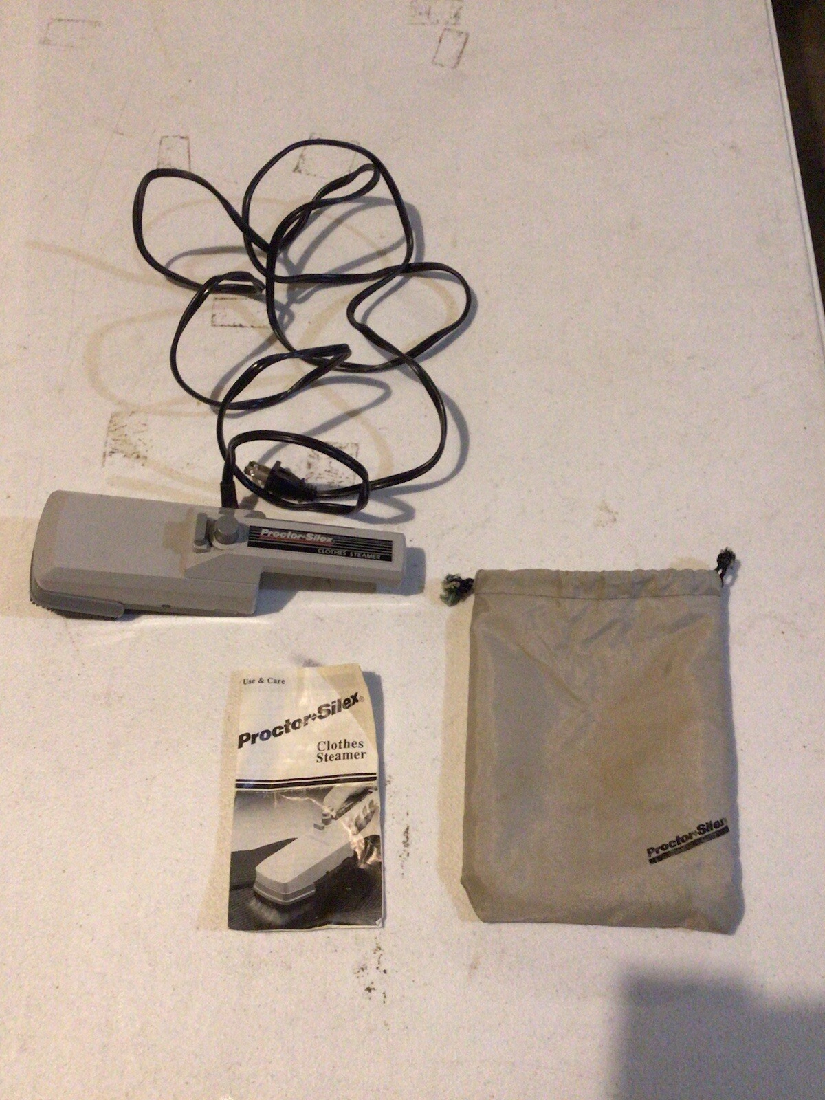 Vintage Proctor Silex Mod 115 Clothes Steamer W/manual And Bag