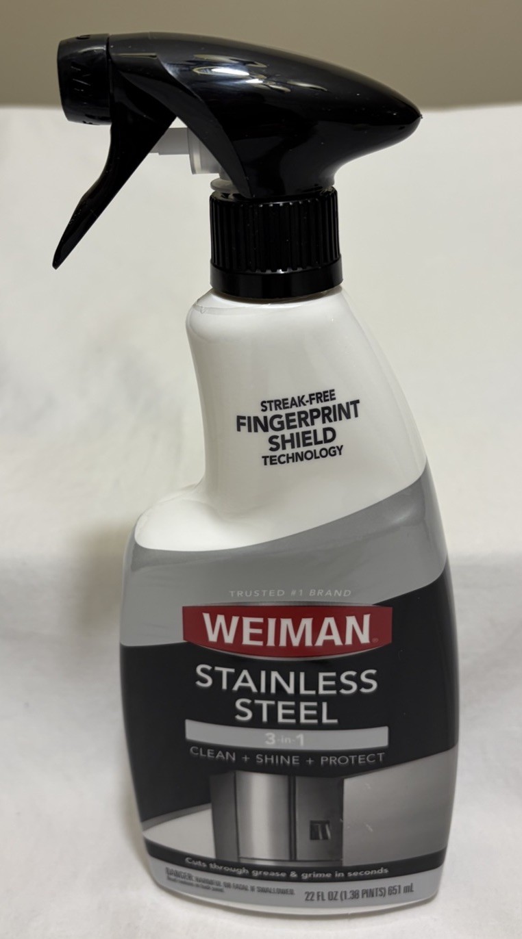 Weiman Stainless Steel 3-in-1 Clean Shine Protect Non Scratch Formula 22oz