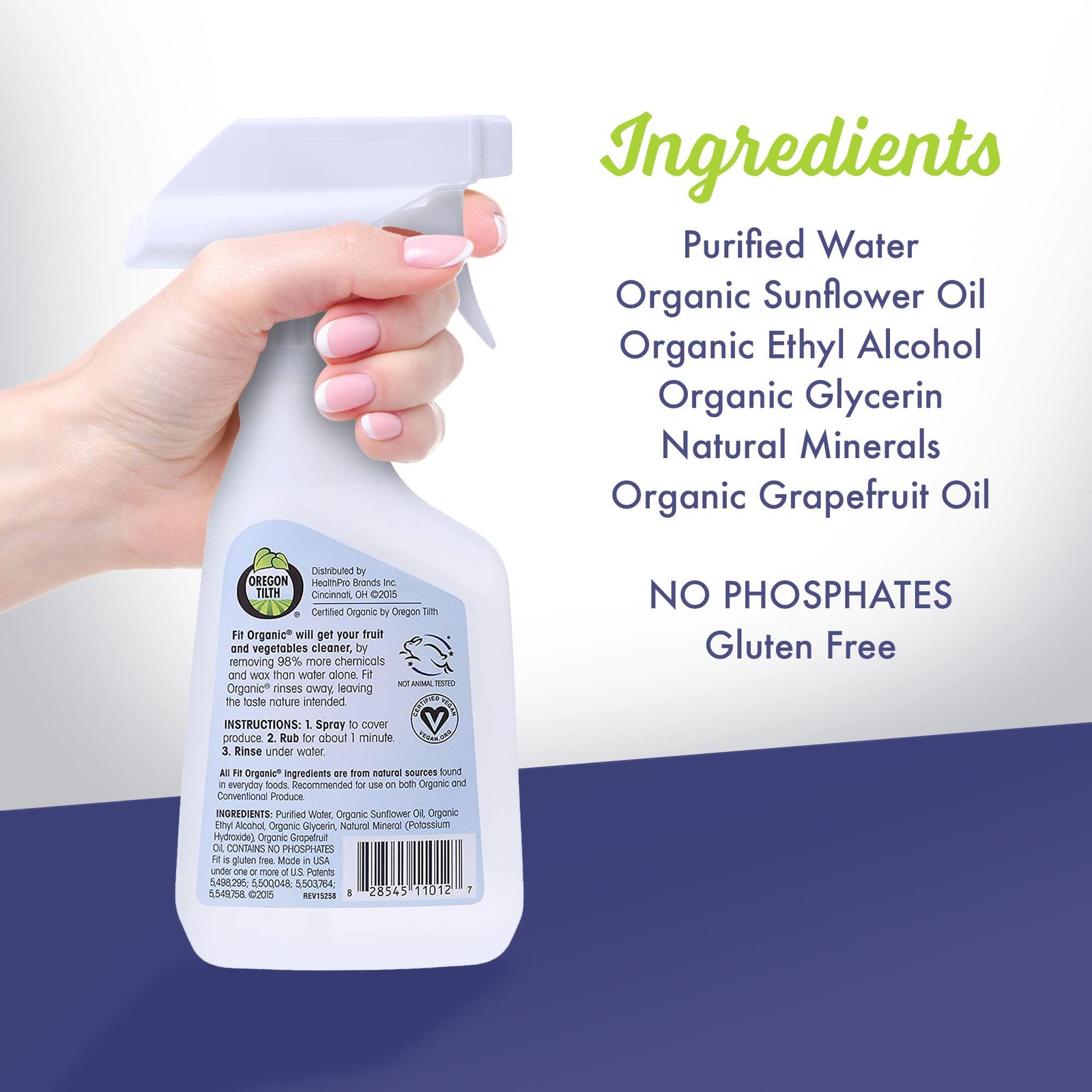 – USDA Certified Earth Friendly, Tasteless and Odorless Fruit and Vegetable W…