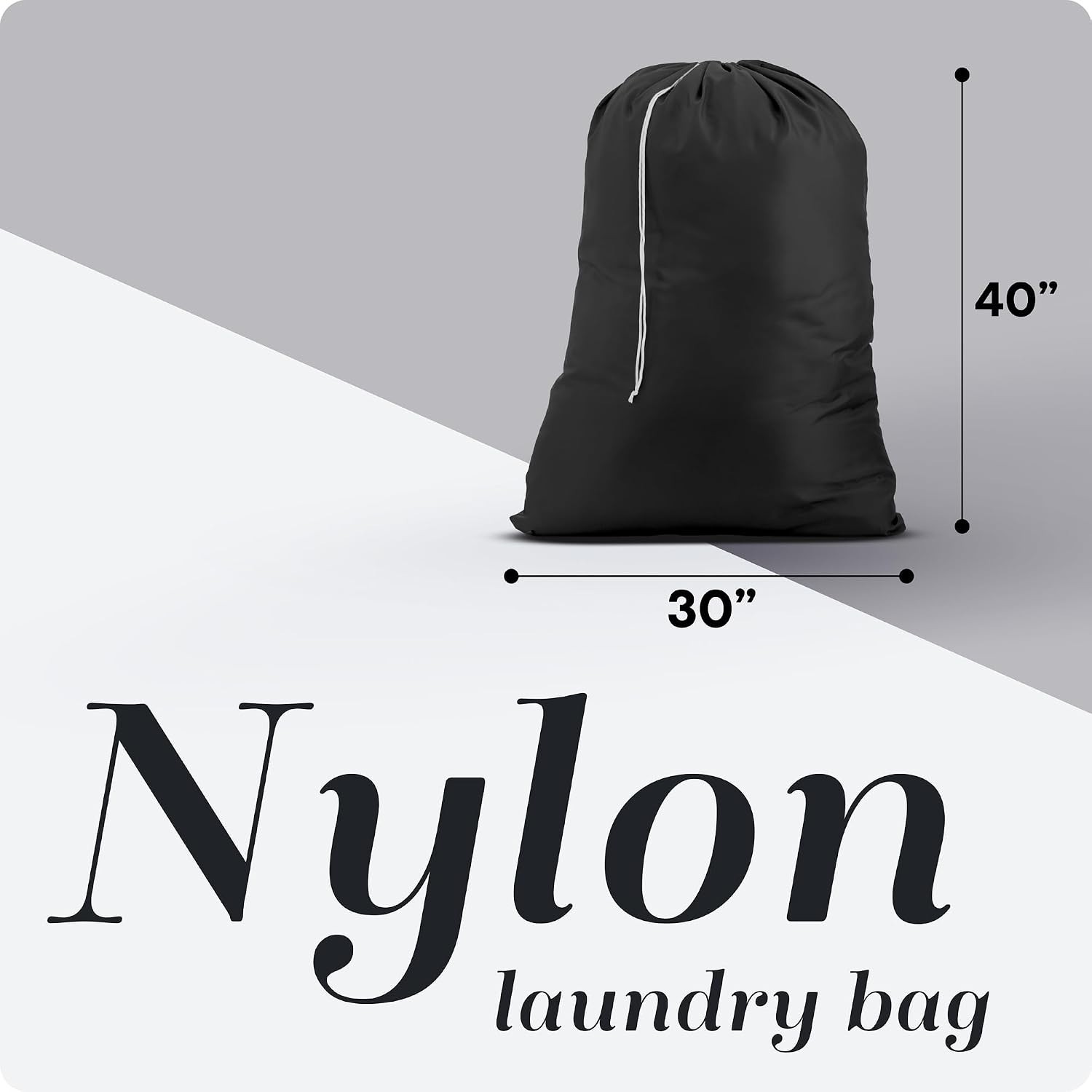 Portable Extra-Large Nylon Laundry Bags – Secure Drawstring, Durable & Versatile