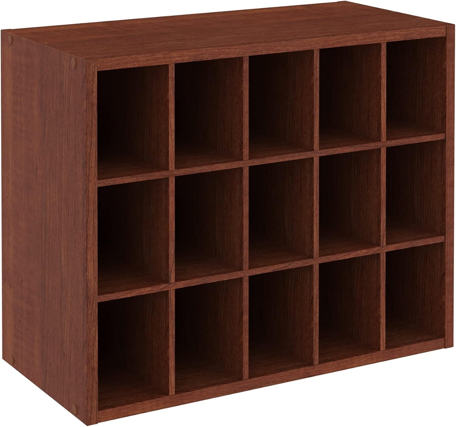 Space-Saving 15 Cube Organizer in Dark Cherry – Easy Assembly & Stylish Design