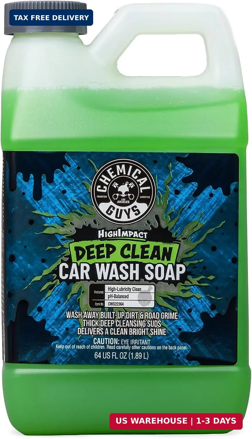 High Impact Deep Cleaning Car Wash Soap, High Suds, 64 oz | High