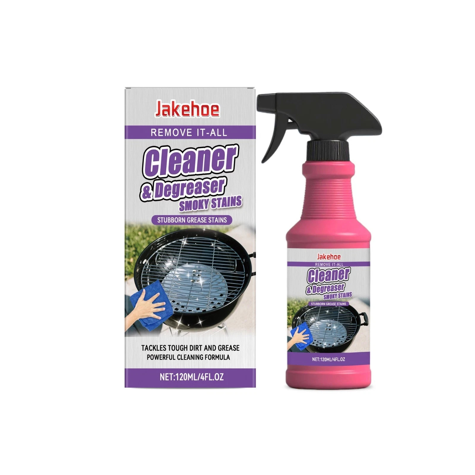 Heavy Duty Grill Degreaser Spray, Fast-Acting BBQ Cleaner for Outdoor Grills