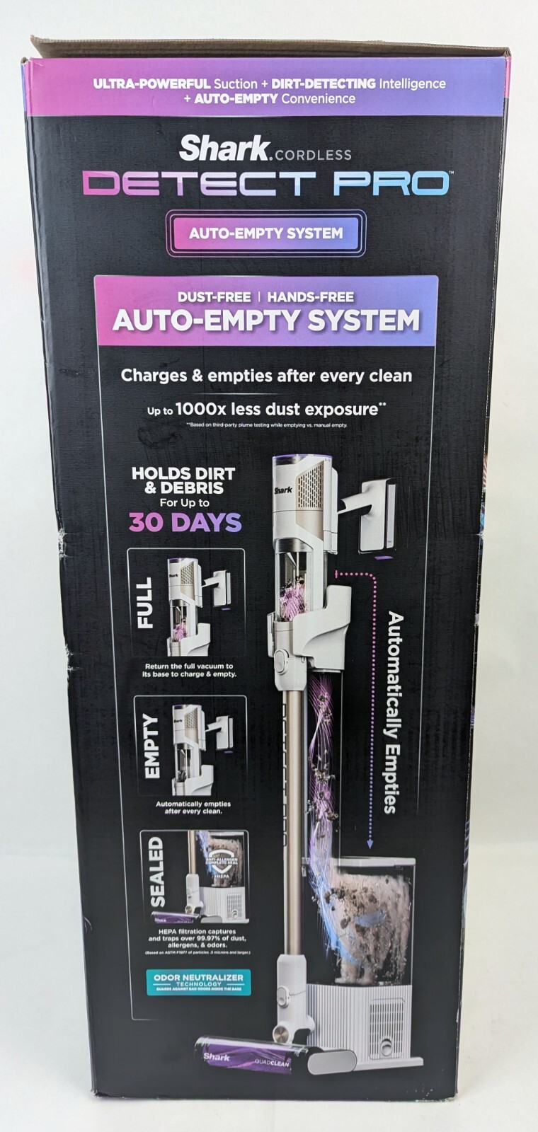 Shark Cordless DETECT PRO Auto-Empty System Stick Vacuum IW3511 White BRAND NEW
