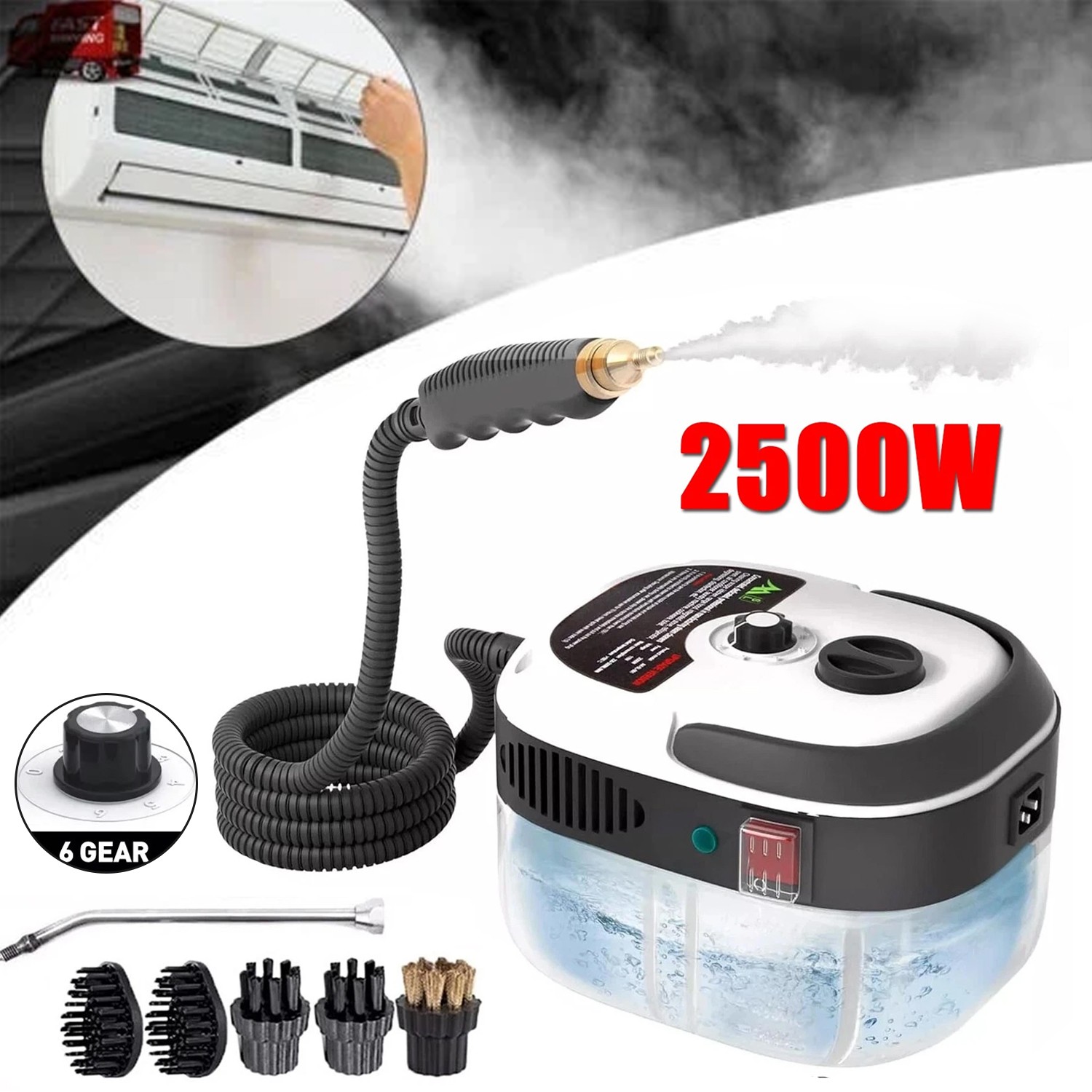 Handheld High Temp Steam Cleaner High Pressure Household Cleaning Machine 2500W