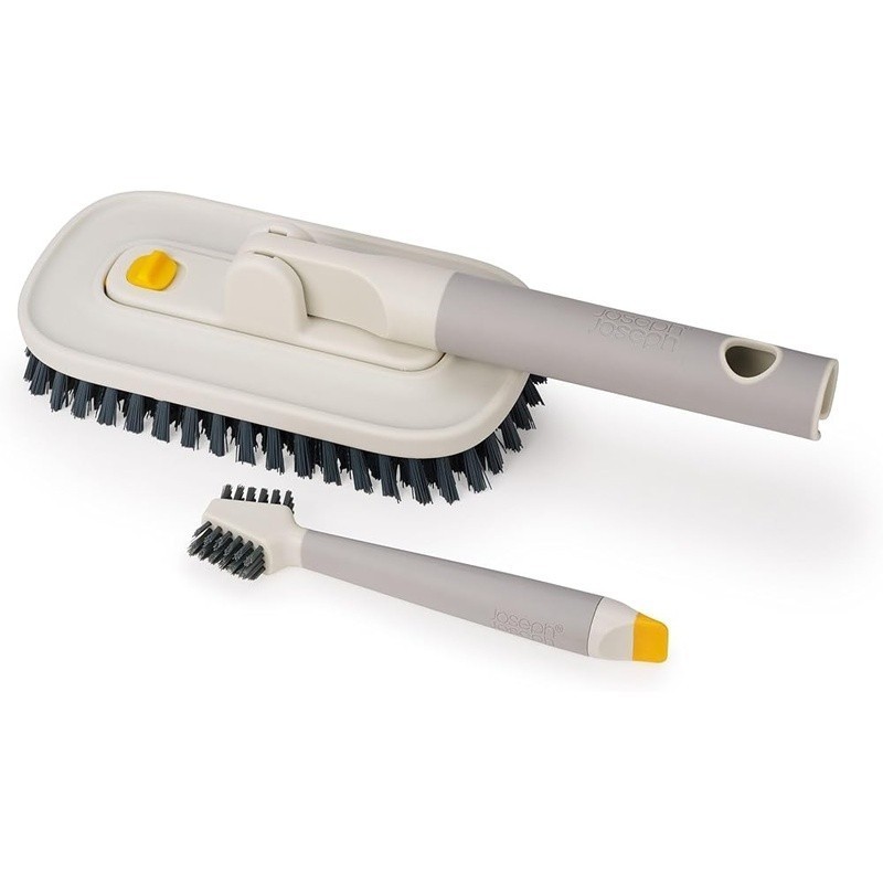 Handy Detail Cleaning Brush Set Grout Scraper Tile Scrubber Non-Slip Handle New
