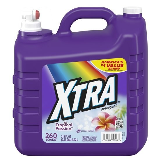 3 pack – Xtra Tropical Passion, 260 Loads Liquid Laundry Detergent, 312 fl oz