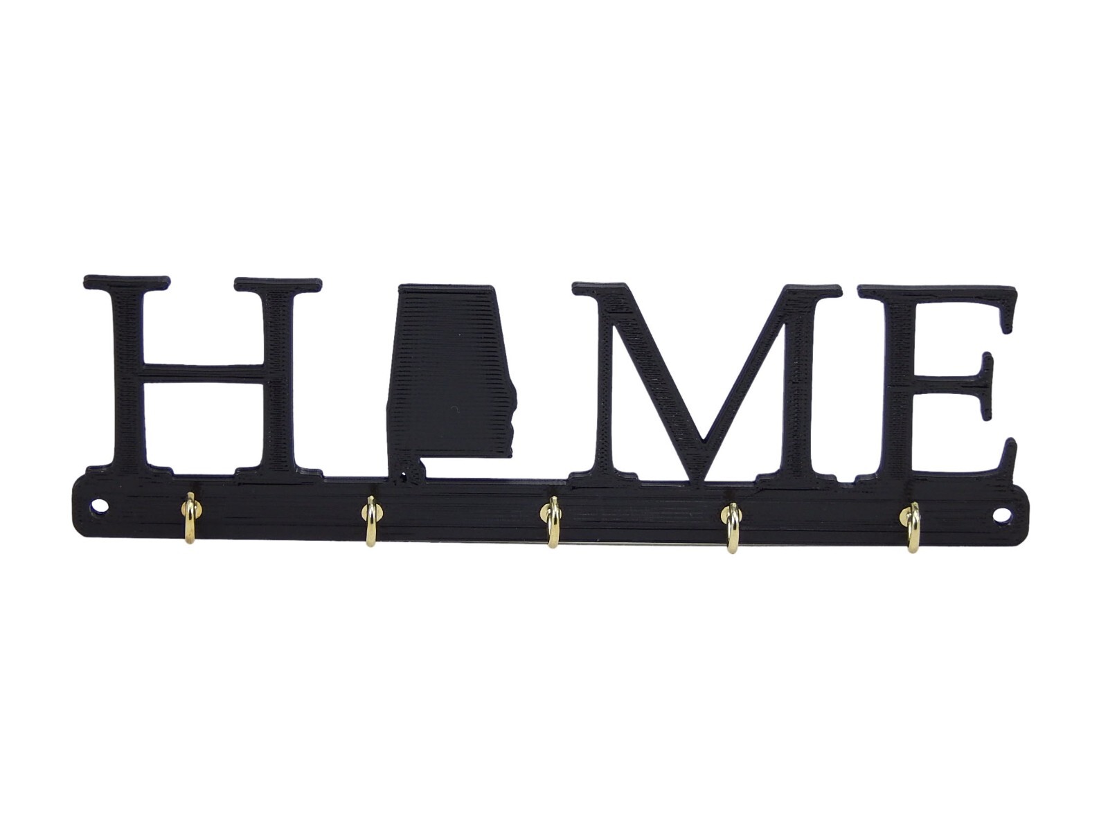 Alabama Home State Shape Key Holder Hanger Rack Hooks Housewarming Wall Gift