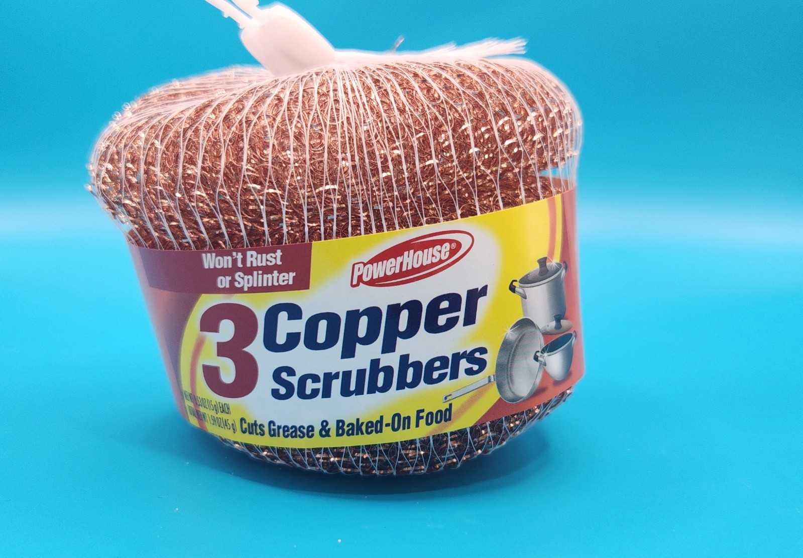 Scouring Pads 3ct Copper Scrubbers Powerhouse – 3pk (Total 9 Count)