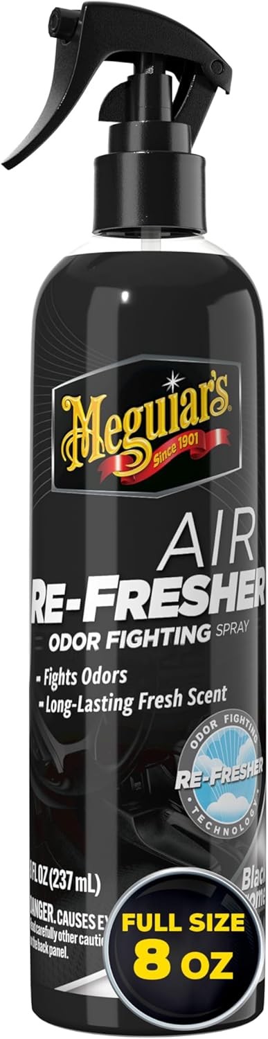 Meguiar’s Air Re-Fresher Black Chrome Scent 8 Oz Spray (G250708)