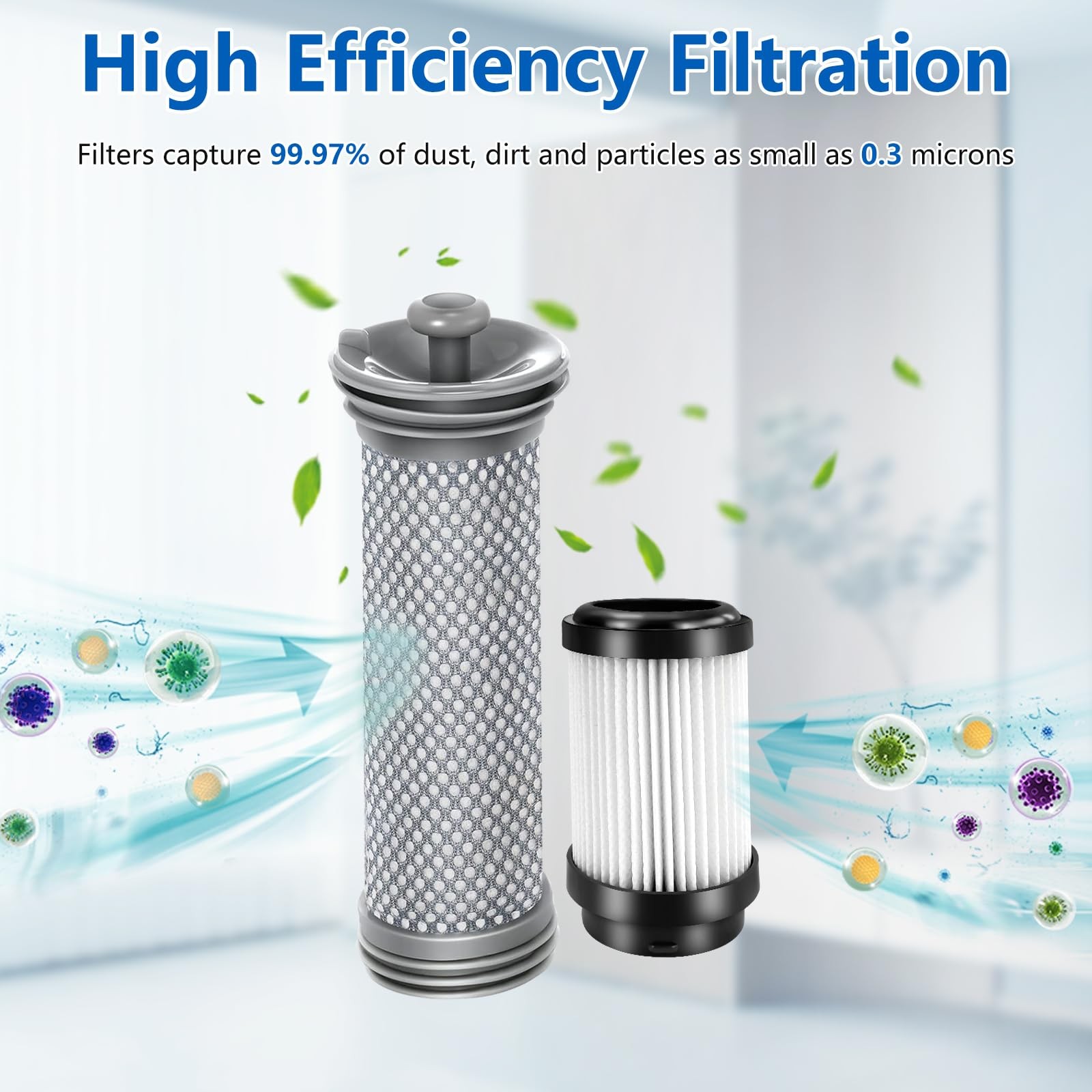 4 Pack Filter Replacement Parts for Tineco Pure ONE S15/S15 Essentials/S15 Pe…