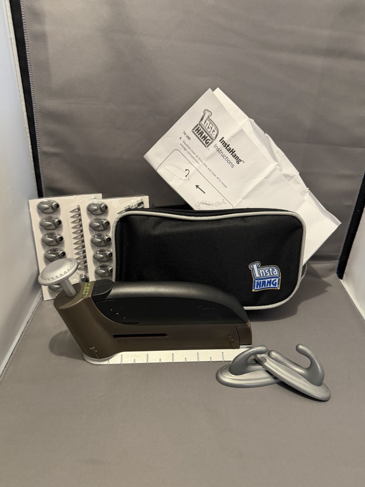 InstaHang Lot Picture Frames, Tools, Laser Level, Extra Pieces New See Pics