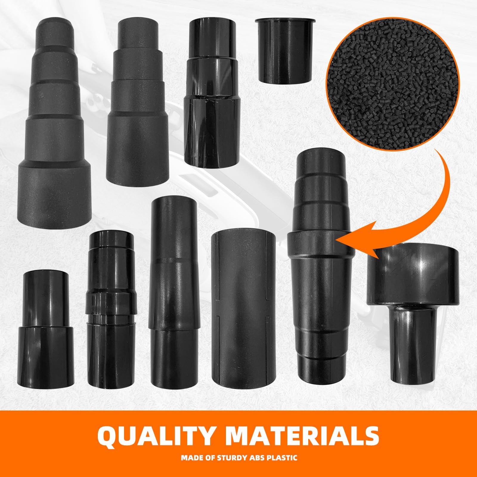 10 Pcs Universal Vac Vacuum Hose Adapter Reducer Attachment Set Converter, 1-…