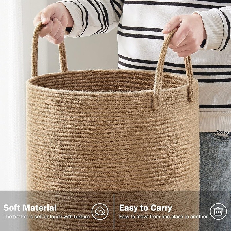 Eco-Friendly Tall Laundry Hamper Portable Durable Storage Basket Clothes Toys US