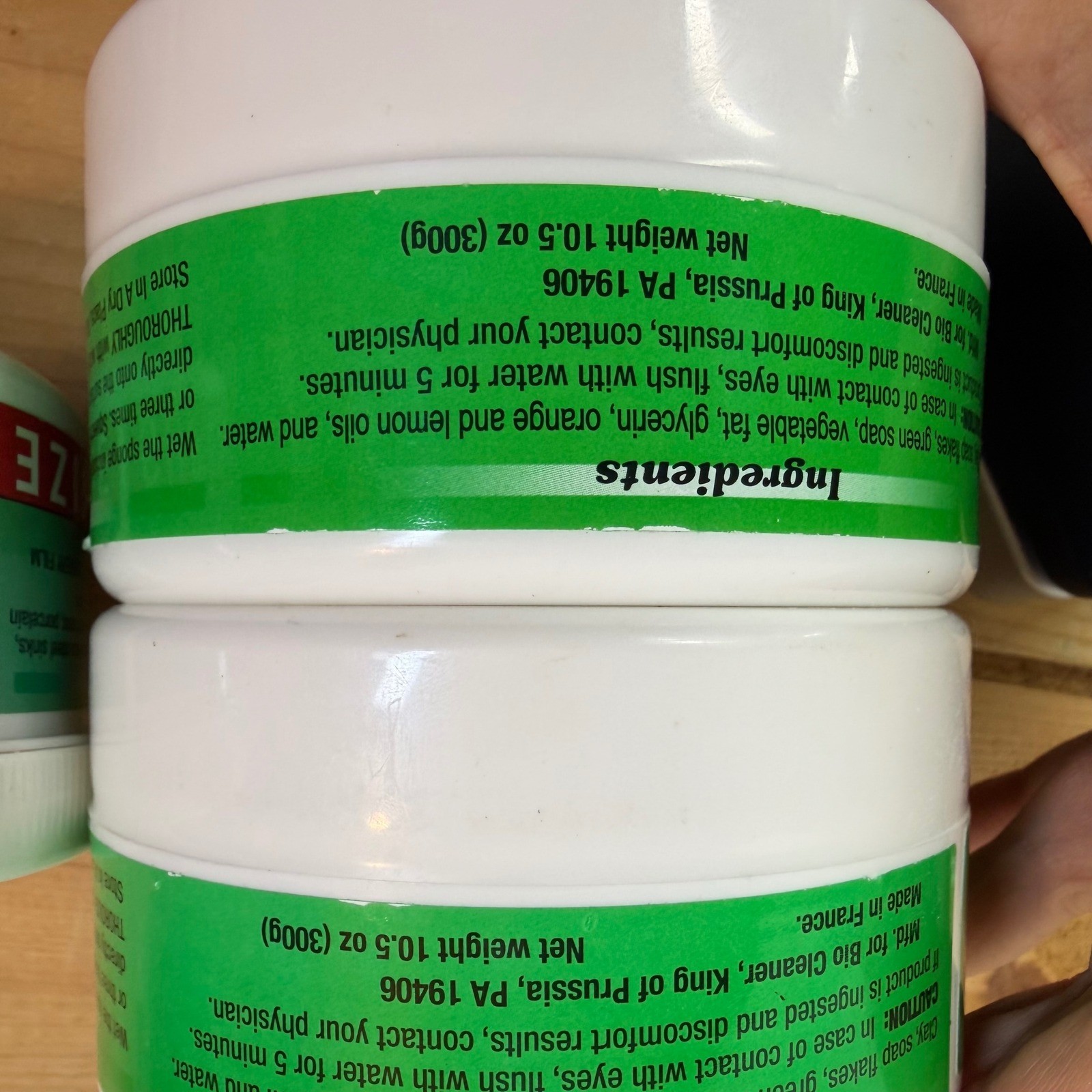 Bio Cleaner All Natural Multi Purpose Cleaner Set 3 Tubs 10.5oz 17.5oz Sponges