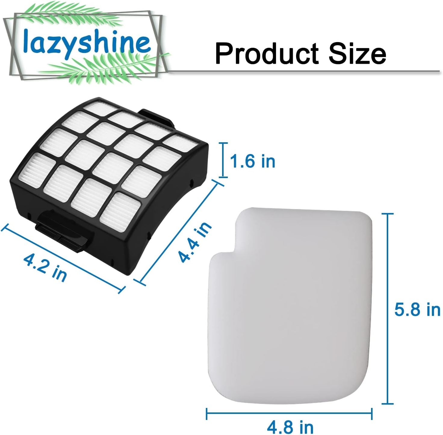 Filter Replacement for Shark AZ3002 AZ3000 AZ3000W Stratos DuoClean PowerFins