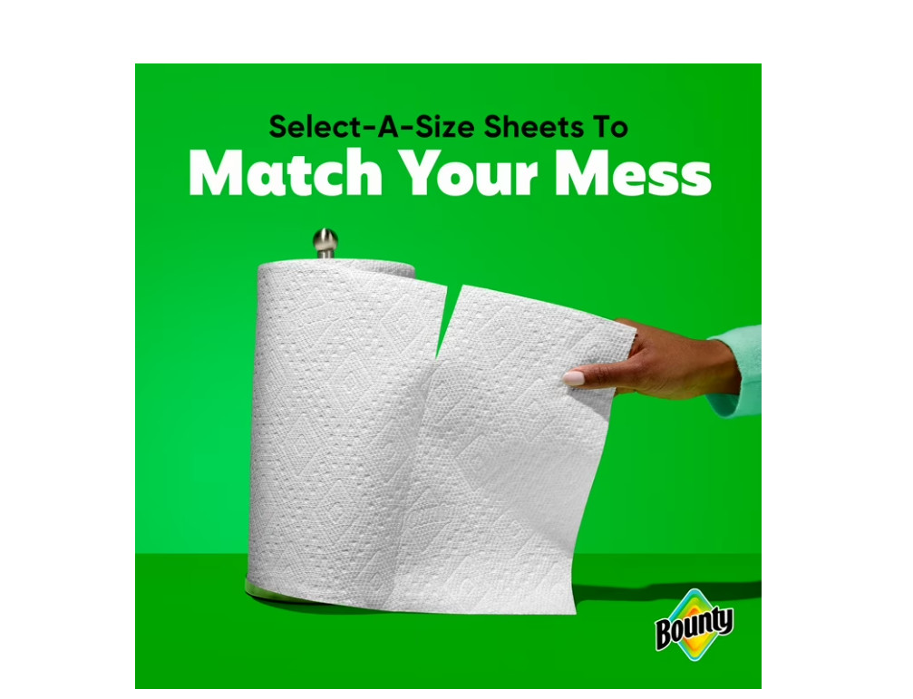 Bounty Paper Towels Select-A-Size White, 6 Mega Rolls