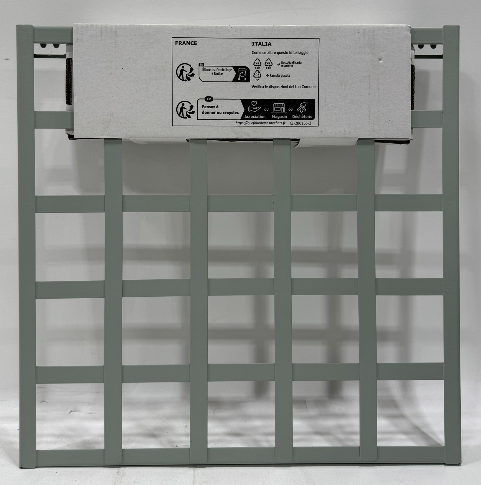 IKEA SNICKRA Wall Storage Board Set Steel-8-Piece Gray-Green 15 x 15″ 405.182.46
