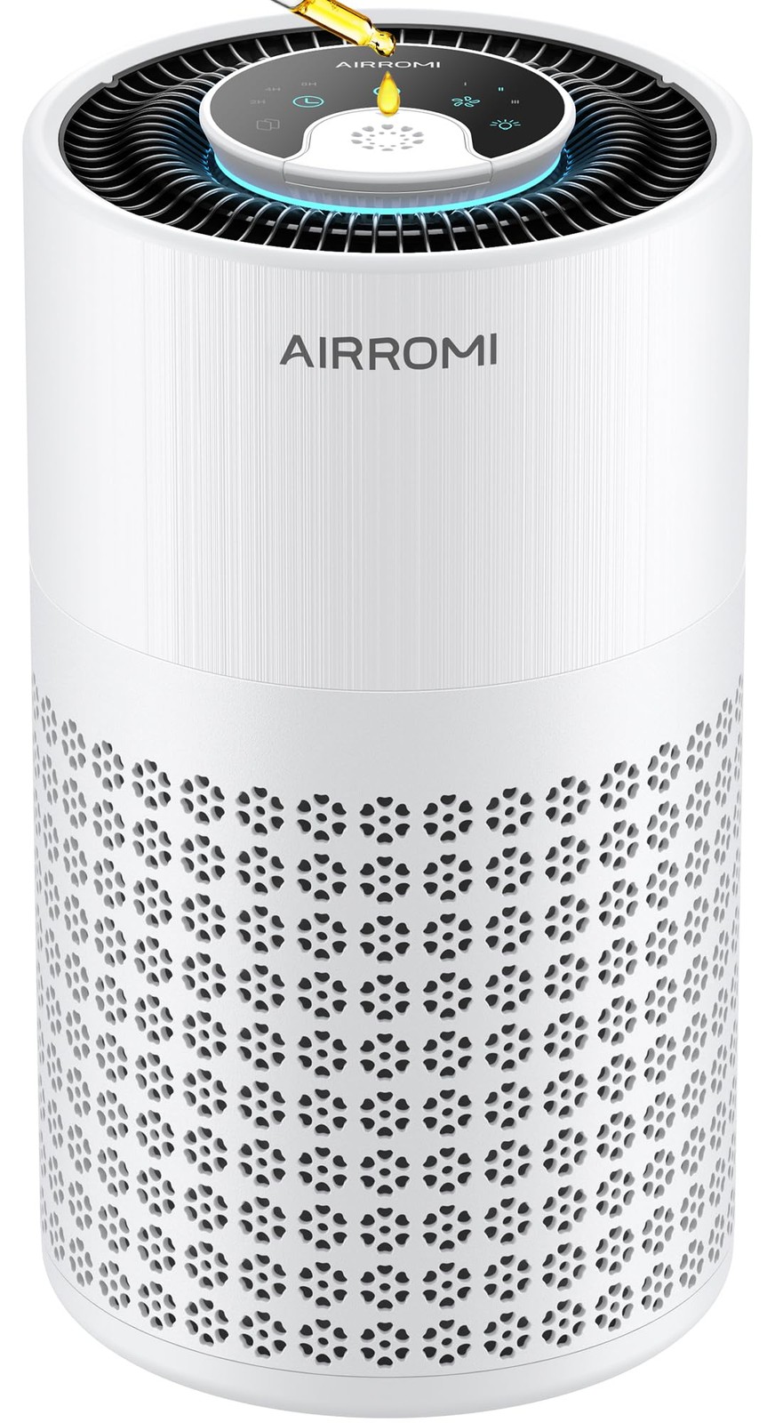 AIRROMI Air Purifier for Bedroom with HEPA 3-in-1 6.9×6.9×12.4 inches, White