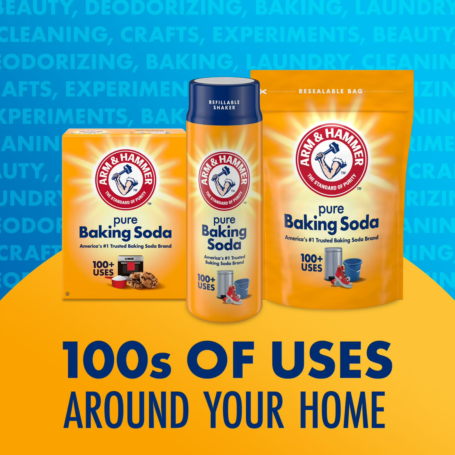 ARM & HAMMER Pure Baking Soda 10.8 lb Bags 4 Pack Baking Cleaning Pool