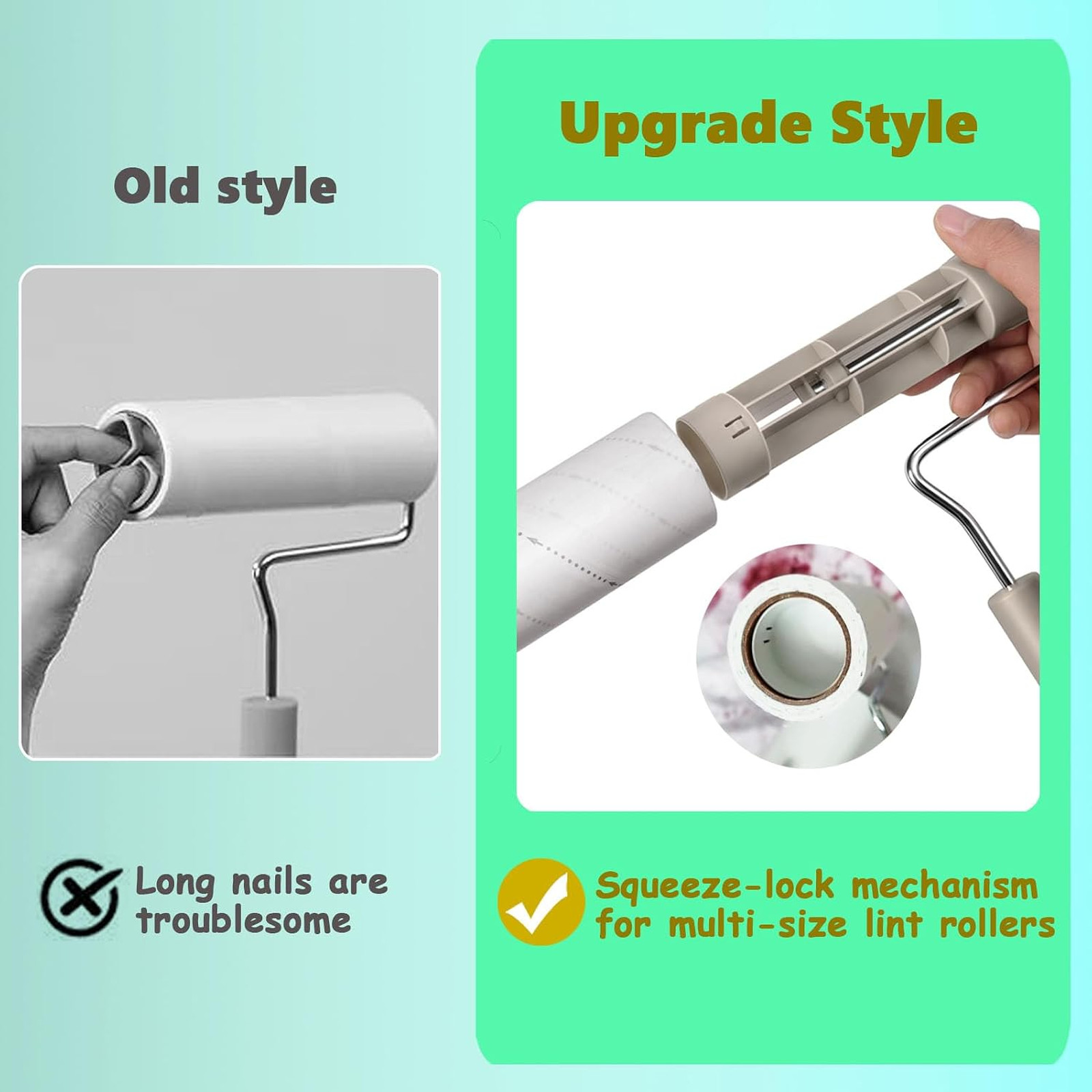 Giant Lint Roller Extra Sticky Large Surface Pet Hair Cloth Curtain Carpet