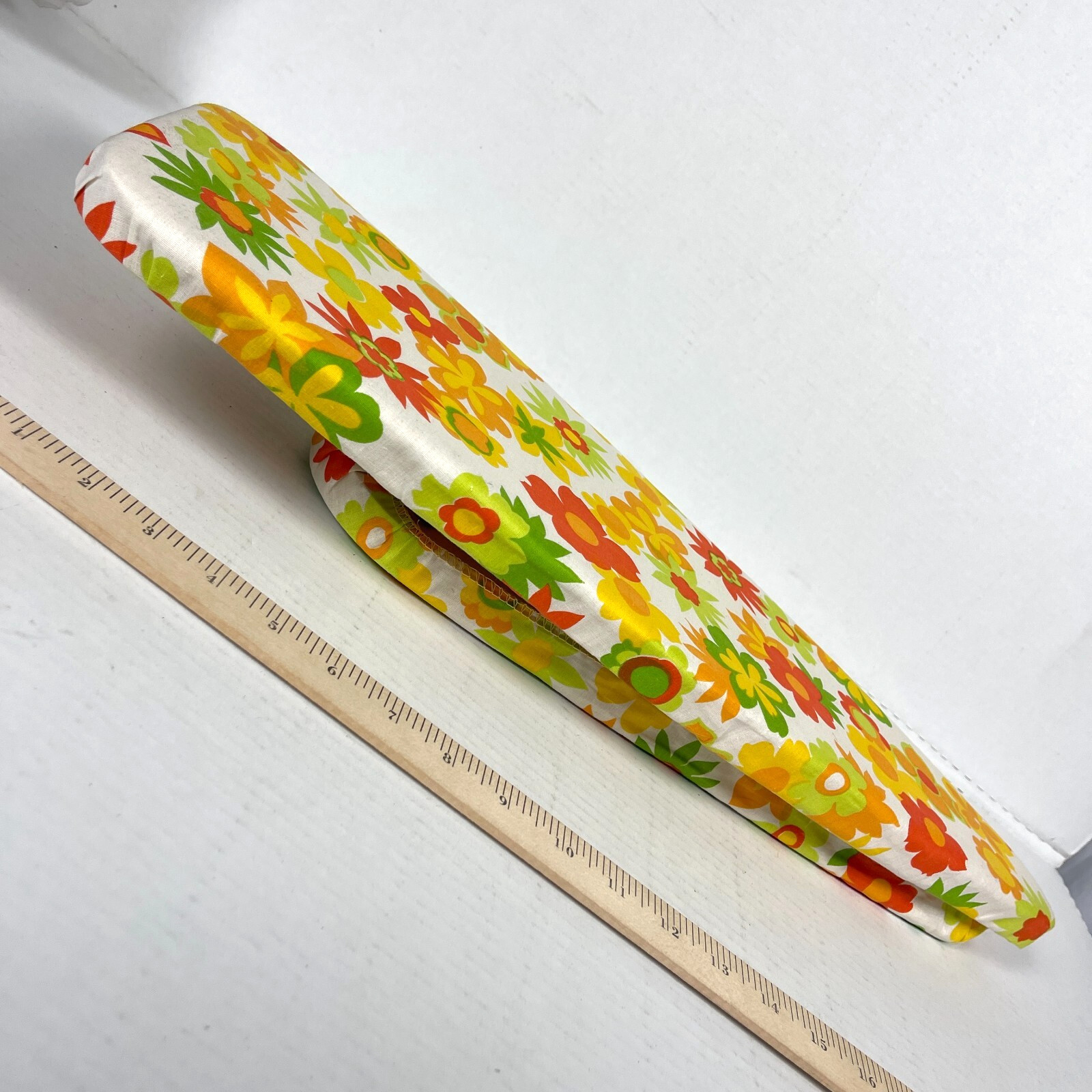 Mini Ironing Board Vtg Compact Combo Sleeveboard 23in Floral w/Bag USA French